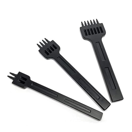 5mm 2/4/6 Claw Tooth Leather Stitching Chisels Round Hole Punching Tool Set for DIY Leather Craft