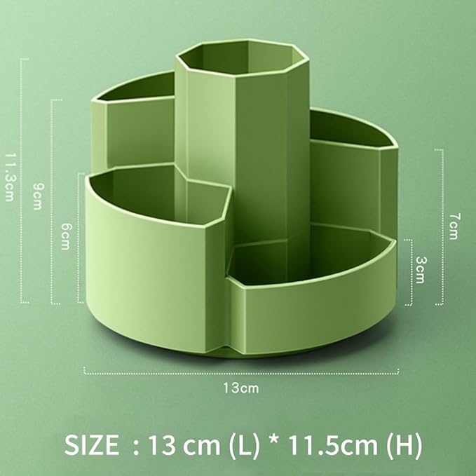 Pencil Pen Holder Desk Organizers Green Desktop Storage Stationery Supplies, Cute Cup Pot for Office, School, Art Supply