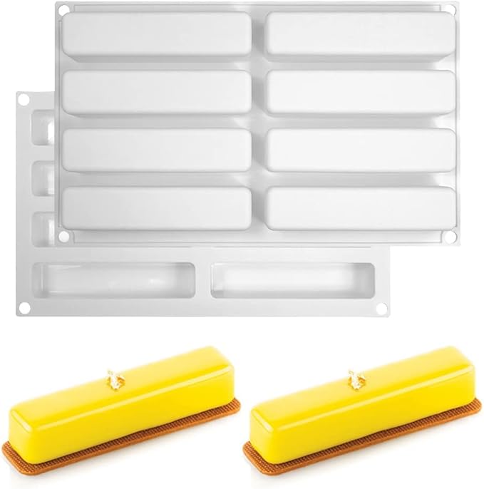 Long Square Shape Bar Mold Energy Bar Maker Silicone Mold for Ganache Jelly Caramels Cookies Pet Treats Baking Mold