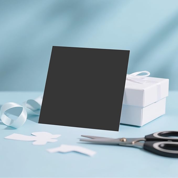 160 Sheets Cardstock Paper 8.5 x 11 Premium Weight 200gsm Black Card Stock Paper for Printing, Crafts, Invitations | Smooth Printer Cardstock Paper | Bulk Construction Paper DIY & Professional Use