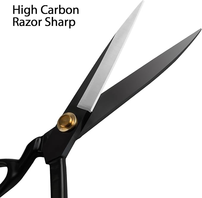 Fabric Scissors Professional 10 inch Heavy Duty Scissors for Leather Sewing shears for Tailoring Industrial Strength High Carbon Steel Tailor Shears Sharp for Home Office Artists Dressmakers