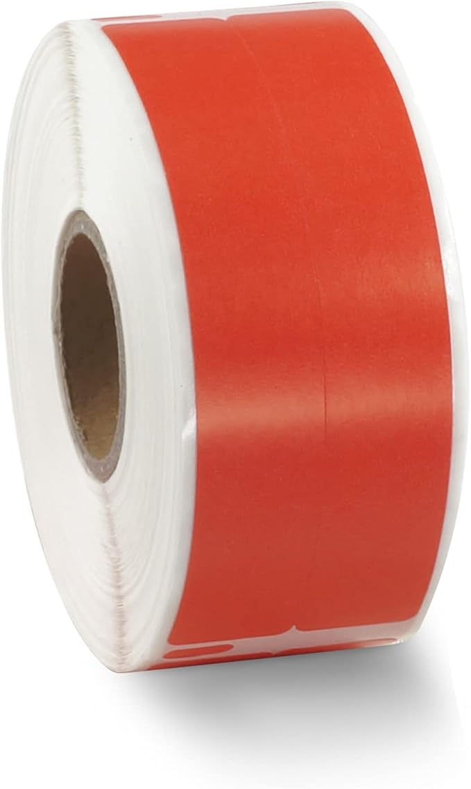 BETCKEY Colored Labels Compatible with Dymo 30277 (9/16" x 3-7/16") File Folder(2-up) Labels, Compatible for Dymo LabelWriter Thermal 450, 4XL & Zebra Desktop Printers [1 Roll, Red]