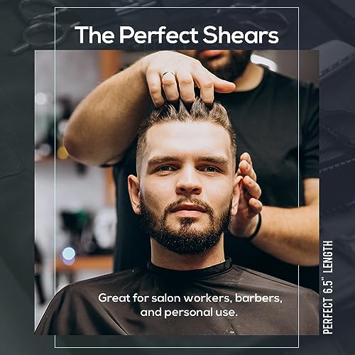 Suvorna hair scissors professional - hair cutting scissors to cut hair - barber shears for hair cutting- 6.5" Stainless Steel hair shears for women, men - hair cutting shears for barber and salon