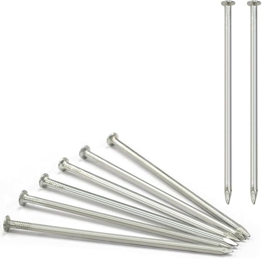 Landscape Staples 150 PCS Metal Heavy Duty Garden Stakes Artificial Turf Stakes for Paver Edging Weed Barrier Fabric Holding Fence Rust Proof Sod Pins Stakes and Carpentry Tent 6 Inch Silver