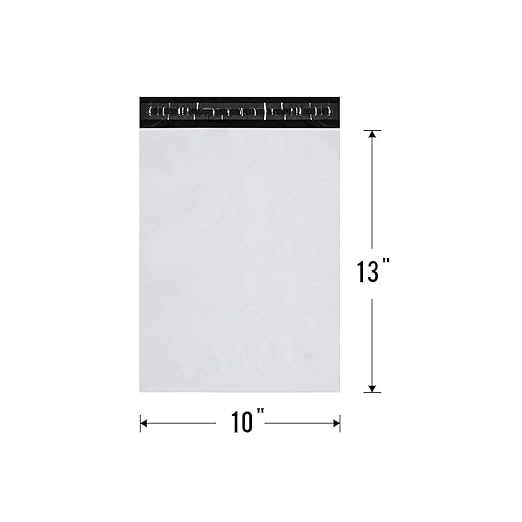 KKBESTPACK 10x13 Poly Mailers Self Sealing Shipping Envelopes CPB68 Waterproof Postal Bags (White,10x13 Pack of 1000)