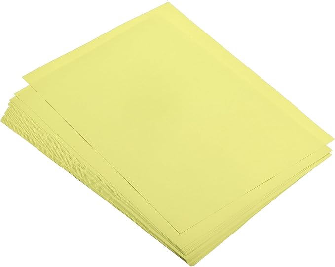 MECCANIXITY 50 Sheets Colored Copy Paper 16.5 x 11.7 Inch Printer Paper 80gsm Light Yellow for Office Printing, Document Copying, Invitations, Forms, Art Projects