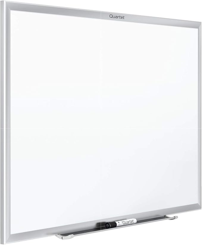 Quartet Magnetic Dry Erase White Board, 3' x 2 Whiteboard, Nano-Clean Surface Resists Ink Stains, Silver Aluminum Frame (SM533)