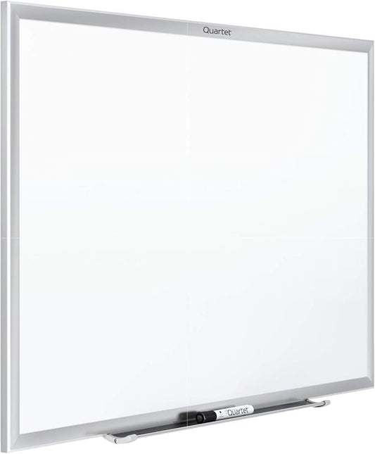 Quartet Magnetic Dry Erase White Board, 2' x 1-1/2 Whiteboard, Nano-Clean Surface Resists Ink Stains, Silver Aluminum Frame (SM531)