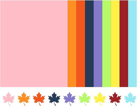 360 Sheets Colored Cardstock 8.5" X 11", 9 Assorted Colors Construction Paper 200 GSM Card Stock Printer Paper 8.5 x11 for Scrapbook, Cricut, Card Making, DIY Crafts, School Supplies,Party Decorations