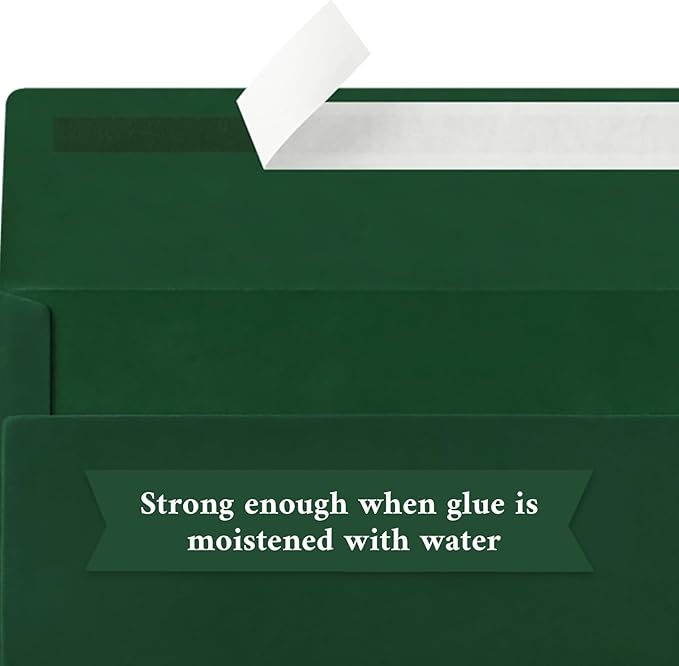 200 Pcs #10 Business Envelopes, 100 Pcs Red and 100 Pcs Dark Green Standard Envelopes Self Seal, Letter Size Mailing Envelopes for Christmas Birthday Graduation Wedding, 4 1/8 x 9 1/2 Inch