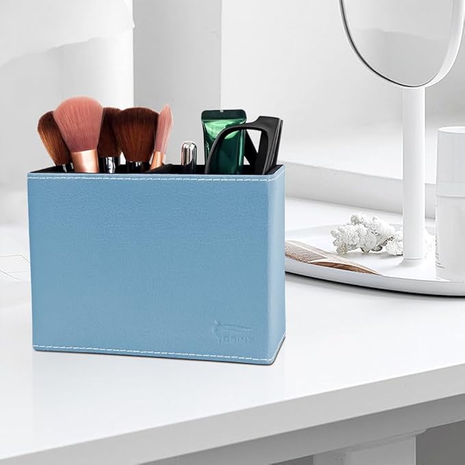 Pen Pencil Holder Cup Container PU Leather Desk Organizer Stand Decor Brush Scissor Holder Decoration Office Desk Home School