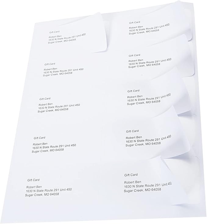 4000 Sheets 10 Up Labels, 2" x 4" for Laser/Inkjet Printer, Mailing Labels, Self Adhesive Customizable