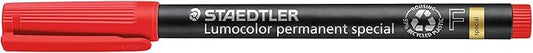 STAEDTLER Lumocolor Special, Fine, Permanent Marker For Coated surfaces and Glass, Red 319 F-2