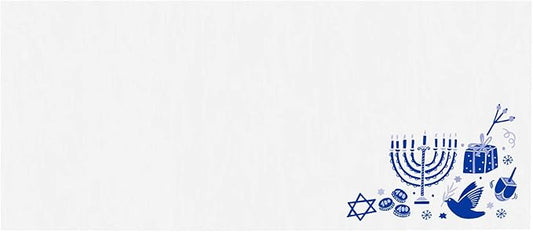 LUXPaper #10 Business Envelopes | Peel & Press | 4 1/8" x 9 1/2" | Hanukkah - White | 80lb. Text | 50 Qty