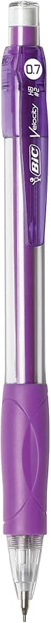 BIC Velocity Mechanical Pencils, With Colorful Barrel, Medium Point (0.7mm), 2-Count Pack Mechanical Pencils With Erasers