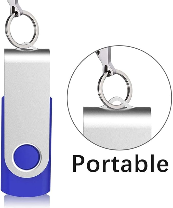 Aiibe 64GB USB Flash Drive 50 Pack Thumb Drive 64GB Flash Drives USB Drive Bulk USB 2.0 Memory Stick Jump Drives 64 GB Multipack, Blue