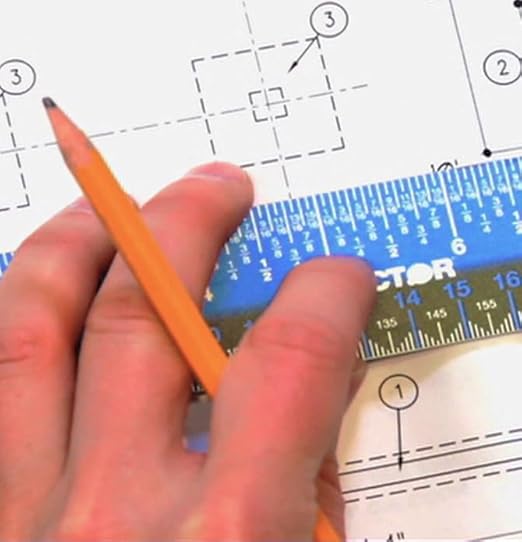 Victor Easy Read Stainless Steel Ruler, Standard/Metric, 12" Long, Blue