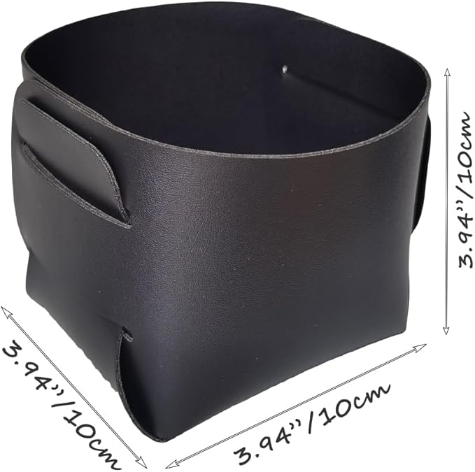 Pen Holder for Desk Pencil Organizer Cute Cup Holders Aesthetic (Black 2 Pack, 3.94"x 3.94"x 3.94")