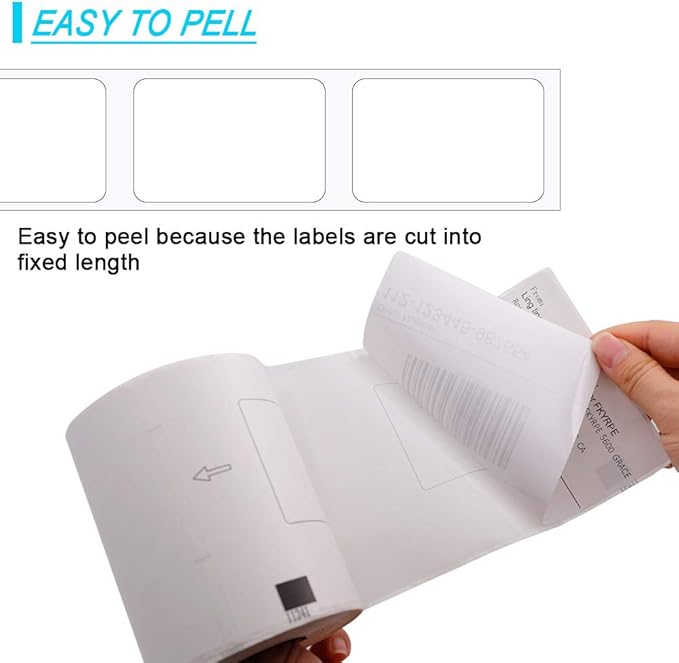 Label KINGDOM Replace for DK-1241 Brother 4" x 6" Die-Cut Large Shipping Label, 102 mm x 152 mm 200/Roll White Paper Address Label for QL-1100 QL-1110NWB Label Printer (10 Rolls+1 Frame)