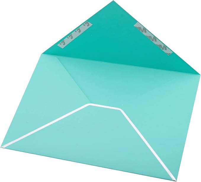 A7 Envelopes - V Flap Foil Border Luxury Mailing Envelopes for 5" x 7" Cards - for Wedding, Invitations, Baby Shower, Photos, Graduation, Birthday, Bridal Shower - 5.25" x 7.25" (Teal, 25 Pack)