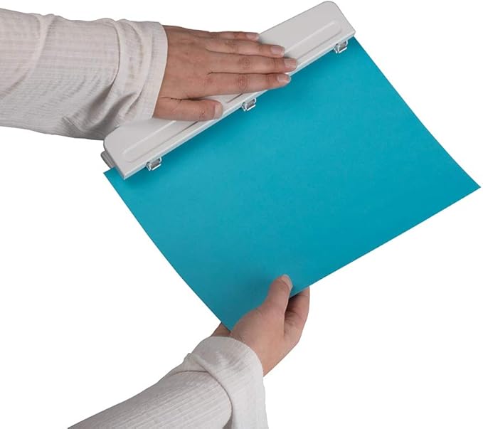 JAM PAPER Metal 3 Hole Punch - White - 10 Sheet Capacity - Hole Puncher Sold Individually