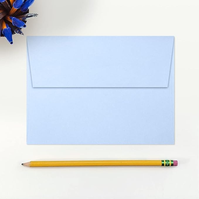 LUXPaper A7 Invitation Envelopes | Peel & Press | 5 1/4" x 7 1/4" | Baby Blue | 80lb. Text | 250 Qty