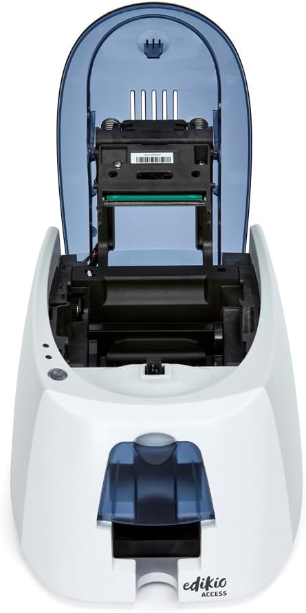 Price Tag Access - Card Printing Pack - Durable, Easy-to-Clean, Customizable Price Tag - Fast Monochrome One-Sided Printing - Includes Printer, Design Software, Black Cards and White Ribbon