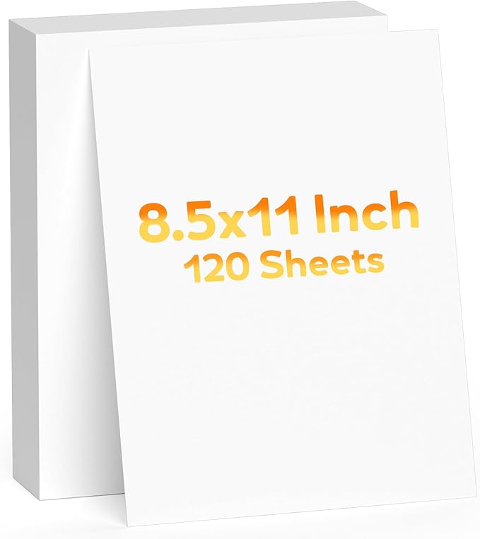 120 Sheets White Cardstock 8.5 x 11,Construction Paper,Cardstock Printer Paper 8.5 x 11 White Card Stock Paper for Invitations,Wedding,Menus,DIY Cards,Tags,Cards Making,Certificate,Office Printing