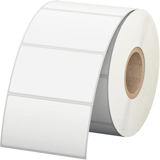 2.25" x 1.25" White Direct Thermal Labels, Replacement for Self-Adhesive Address Shipping Barcode Thermal Stickers, Compatible with Rollo & Zebra Thermal Label Printer(1 Roll, 1000 Labels)