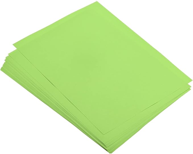 MECCANIXITY 50 Sheets Colored Copy Paper 8 1/2 Inch Printer Paper 75gsm Fluorescent Green for Office Printing, Document Copying, Invitations, Forms, Art Projects