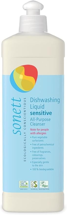 Sonett Organic Sensitive Line: Hand Soap, Dishwashing Liquid, Laundry Liquid for Wool & Silk, Foam Soap - Eco-Friendly, Hypoallergenic, Biodegradable