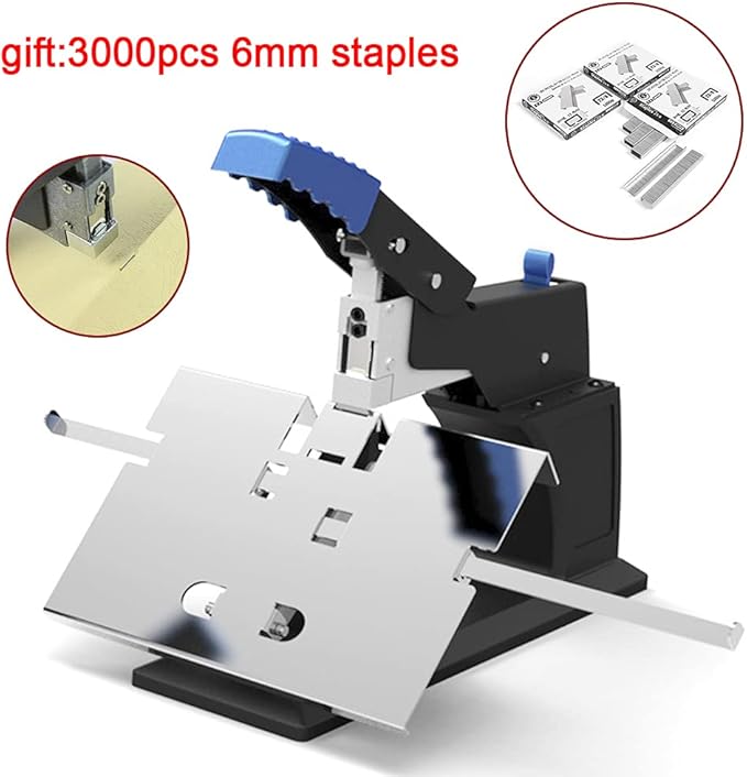 TFCFL Heavy Duty Desk Saddle Stapler, 60 Sheet Capacity, 3000 PCS 23/6mm Staple, Industrial, Functional Style