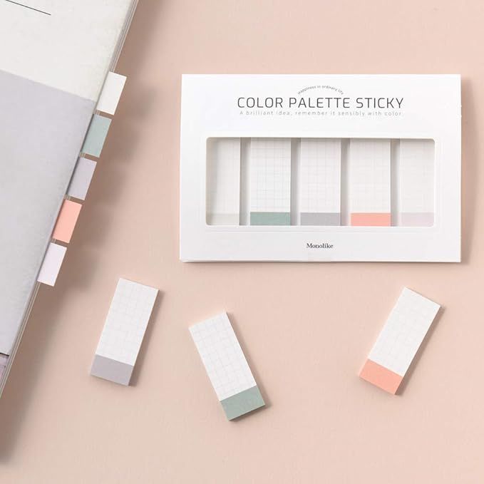 Monolike Color Palette Sticky Index 500 Set 4P - Self-Adhesive Memo Pad 30 Sheets