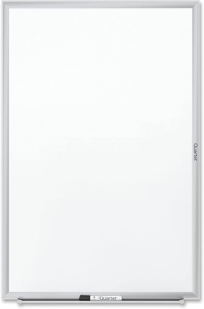 Quartet Whiteboard, Non-Magnetic Dry Erase White Board, 3' x 2', Total Erase, Silver Aluminum Frame (S533)