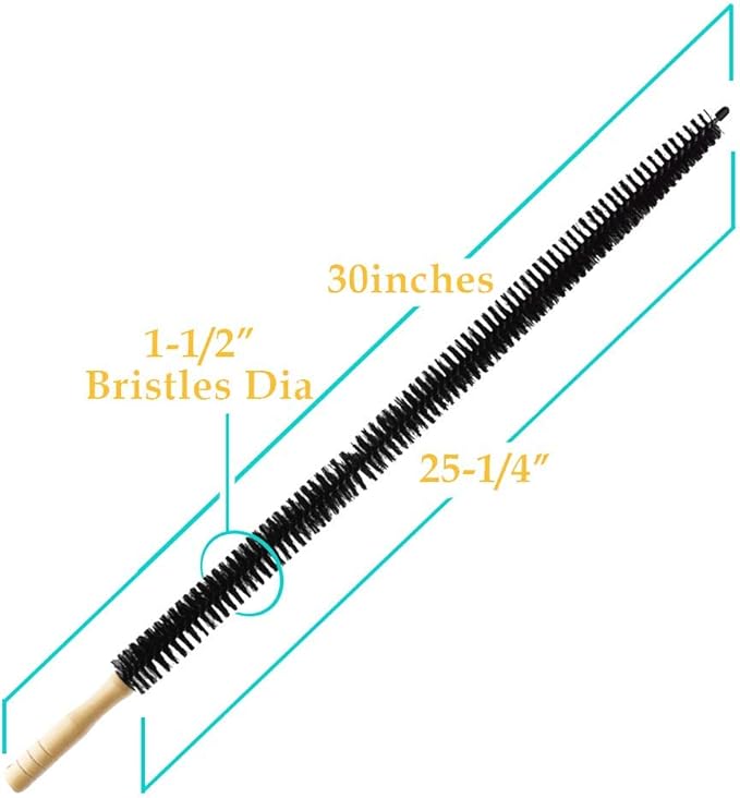 Dryer Cleaner Vent Brush - 30 Inch Long Flexible Dryer Vent Cleaner & Refrigerator Condenser Coil Brush Auger Clothes Lint Trap Remover