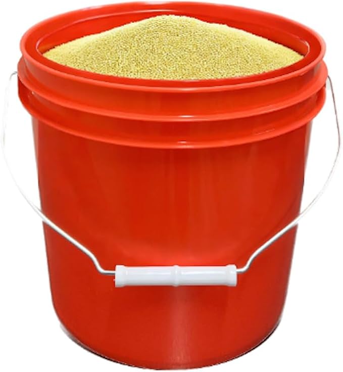 House Naturals 2 Gallon Red Bucket with White Screw on Lid - BPA Free- Food Grade (Pack of 3) Made in USA containers