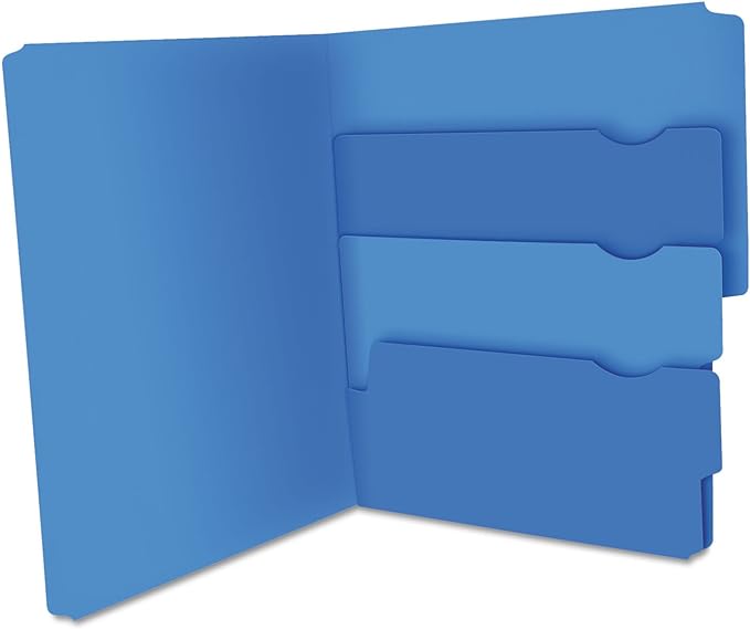 Pendaflex Divide It Up File Folders, Letter Size, Assorted Colors, 12/Pack (10773)