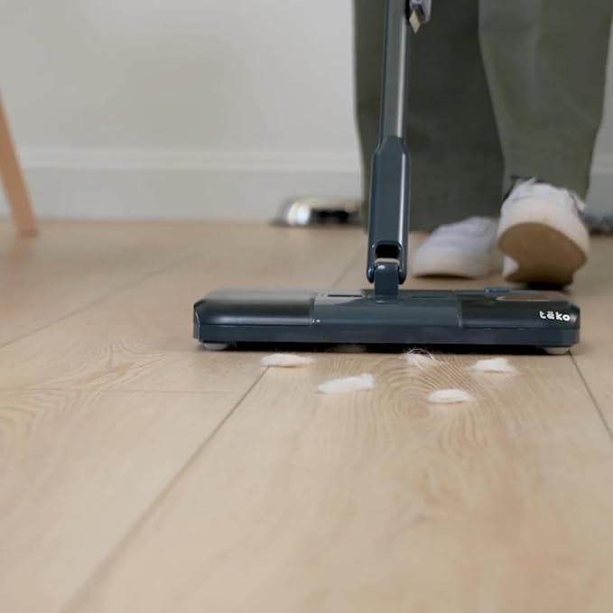 Teko Turbo Powered Cordless Stick Vacuum Cleaner – Multi-Surface Rechargeable Sweeper for Carpet, Hardwood, and Tile, Lightweight Household Wireless Vacuum for Pet Hair & Floor Cleaning, Sage Green