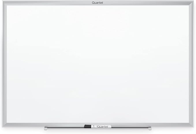 Quartet Whiteboard, Non-Magnetic Dry Erase White Board, 3' x 2', Total Erase, Silver Aluminum Frame (S533)