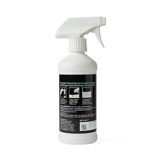 Medline Skintegrity Wound Cleanser (pack of 6), 16 ounce Spray Bottle, for wound cleaning, debridement, removing protein, pressure injuries, infected wounds, spray can be adjusted from mist to stream