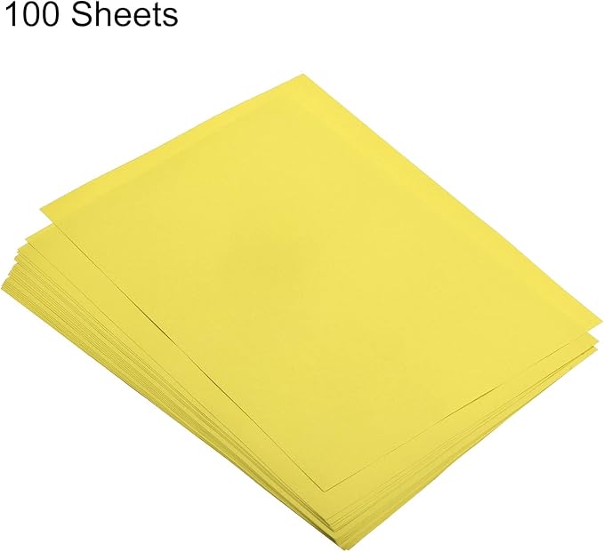 MECCANIXITY 100 Sheets Colored Copy Paper 8.5 x 11 Inch Printer Paper 80gsm Lemon Yellow for Office Printing, Document Copying, Invitations, Forms, Art Projects