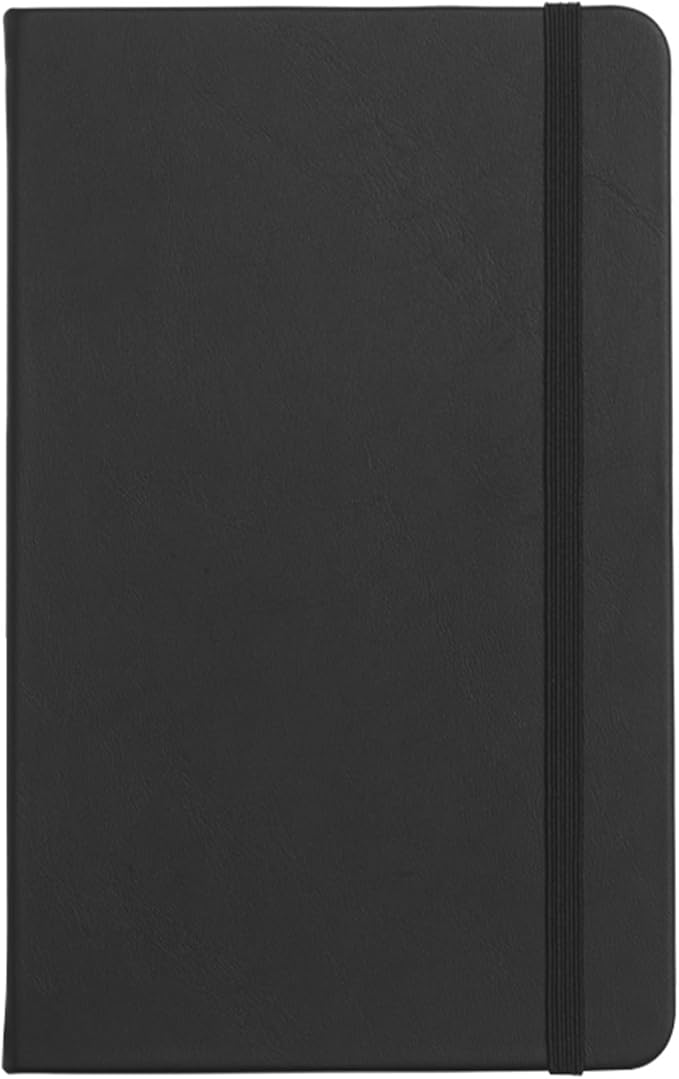 Papier Everyday Notebook - Black, 5” x 8.25” | Lined Journal Book with Expandable Back Pocket | For Note Taking, Journalling, List Making, School, University Essentials or the Office | FSC Paper
