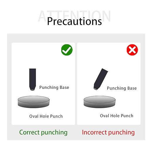 WUTA Oval Leather Hole Punch,Belt Hole Punch for Leather,Leather Punch Cutter Tool for Belt Watch Band,Leather DIYHole Punch Tool(3 * 10mm)