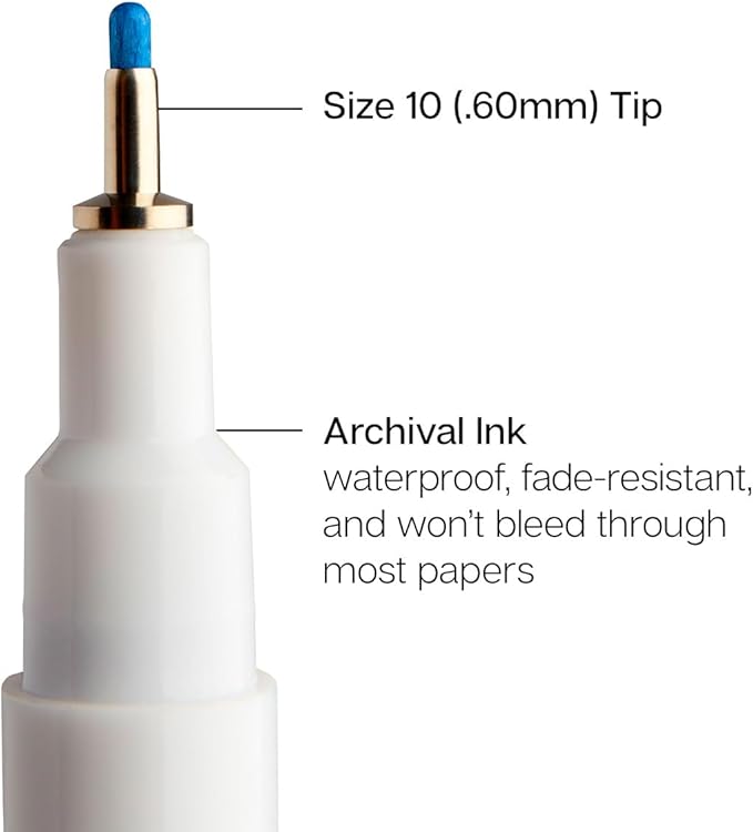 KINGART 433-8 PRO Inkline Color Micro Line & Precision Graphic Pens, 8 COLORS Size 08 (0.60mm) Nibs, Archival Waterproof Japanese Ink for Art, Illustration, Lettering, Anime, Technical Drawing, Manga