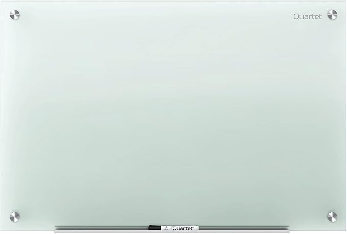 Quartet Glass Whiteboard, Non-Magnetic Dry Erase White Board, 4' x 3', Frosted Surface, Infinity (G4836F)