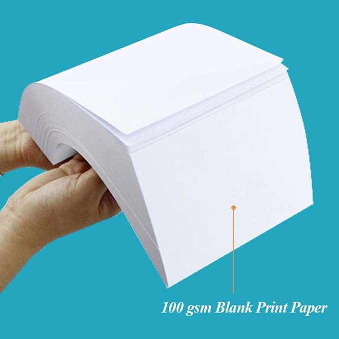 11" x 17" Printer Paper - 45Sheets/90Pages Blank Papers, DIY Template Printing in Office/Home/School, Ledger 100gsm Recycled Paper