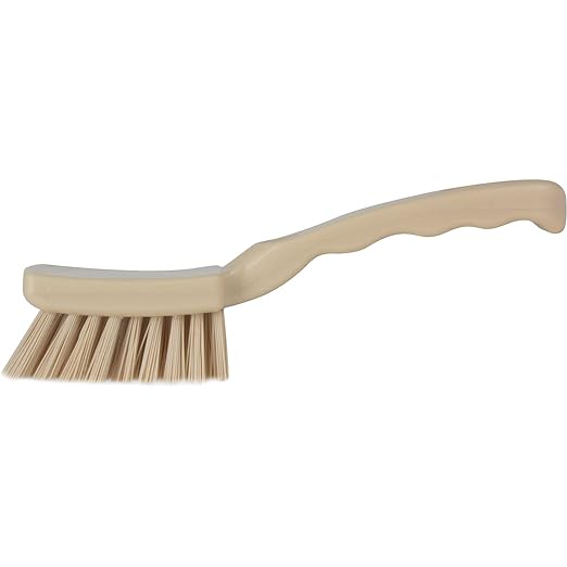 SPARTA 41395EC25 Plastic Scrub Brush, Detail Brush, Kitchen Brush With Hanging Hole For Cleaning, 7 Inches, Tan, (Pack of 6)