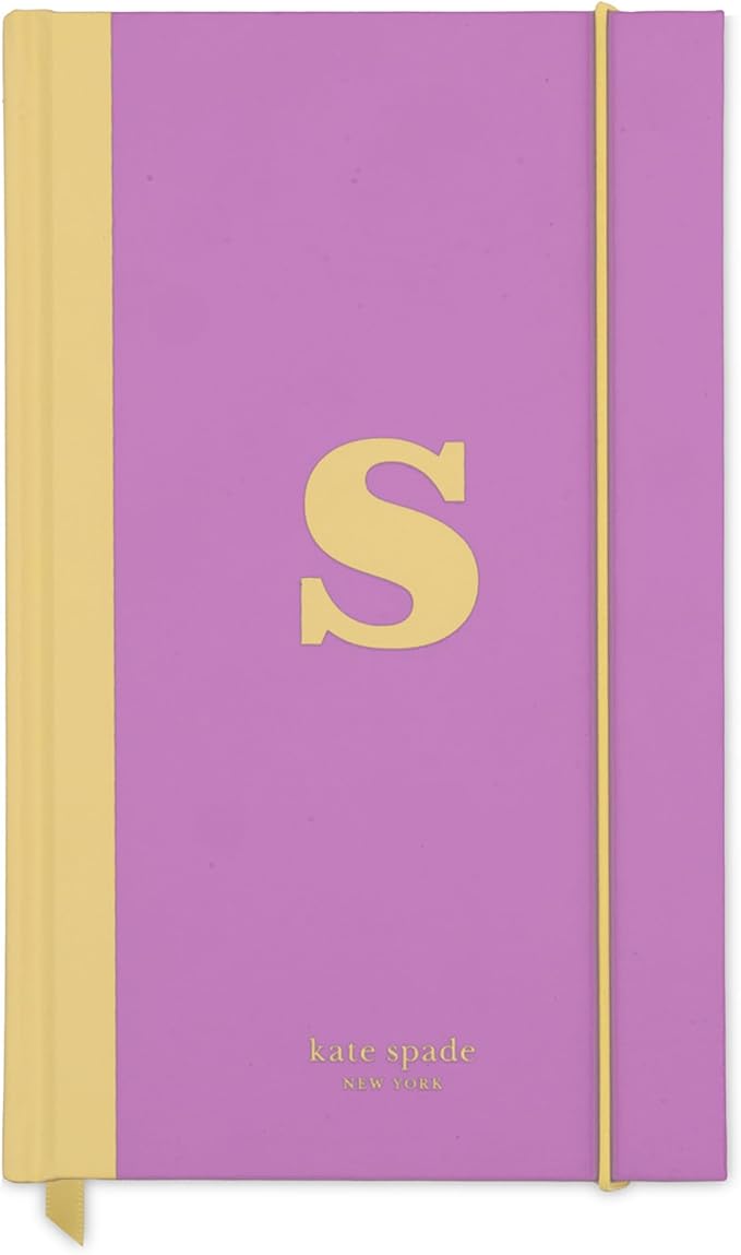 kate spade new york Just Mine Notebook Journal, Monogram Cloth Hardcover Journal, 8.25" x 5.25", Diary Includes 168 Lined Pages, (S)