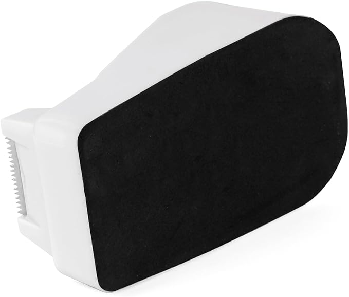 Desktop Tape Dispenser White with Weighted Nonskid Base - Includes 6 Rolls of Transparent Tape (0.71 Inch x 1000 inches Each)