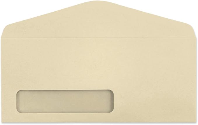 Limited Papers (TM) Regular Mailing And Business Envelopes, Left Hand Window, No. 10 (4.8 x 9.5 Inch), Gummed seal, 24 Pound, Variety of Colors And Quantities. (Ivory, 250)